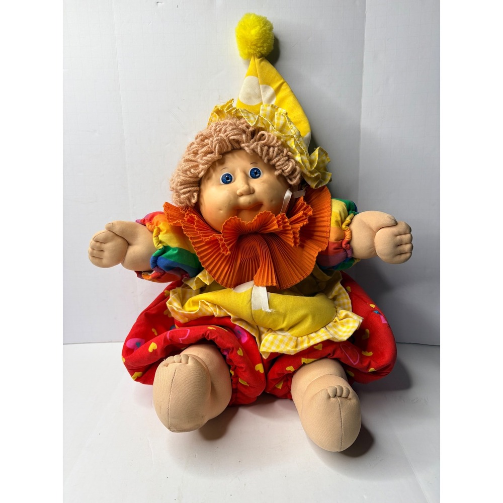 Vintage 1986 Cabbage‎ Patch Kids Clown Doll Rainbow Outfit Xavier Roberts 86